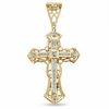 Thumbnail Image 0 of 1/2 CT. T.W. Diamond Lattice Cross Necklace Charm in 10K Gold