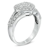 Thumbnail Image 1 of 1/4 CT. T.W. Princess-Cut Diamond Heart Ring in Sterling Silver