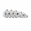 Thumbnail Image 1 of Stackable Expressions™ Polished Flat Petals Peridot Flower Ring in Sterling Silver