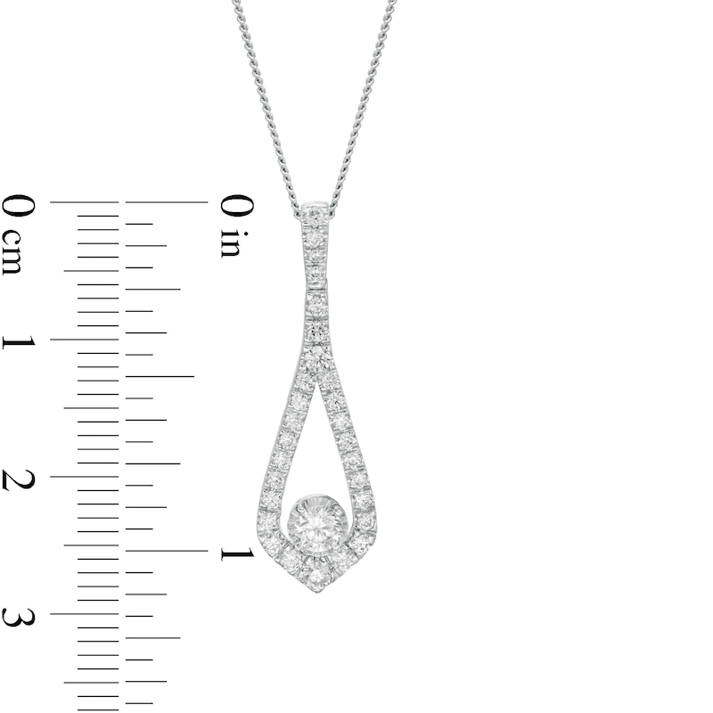 Diamonds Amplified 1/2 CT. T.W. Diamond Teardrop Pendant in 10K White Gold