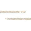 Thumbnail Image 2 of 4.0mm Concave Figaro Chain Necklace in Solid 14K Gold - 24"