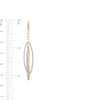 Thumbnail Image 2 of Oro Diamante™ Diamond-Cut Layered Elongated Oval Drop Earrings in 14K Two-Tone Gold