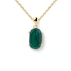 Thumbnail Image 1 of PDPAOLA™ at Zales Oval Malachite Transformation Bead Charm in Sterling Silver with 18K Gold Plate