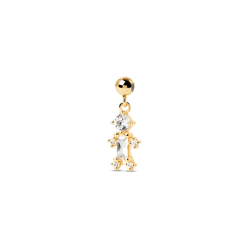 PDPAOLA™ at Zales Cubic Zirconia "Mini Me" Child Bead Charm in Sterling Silver with 18K Gold Plate