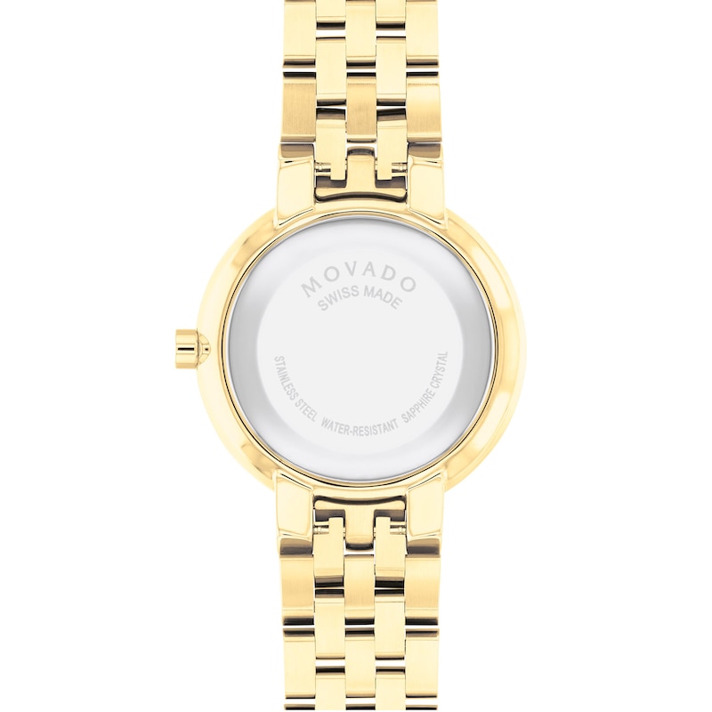 Ladies' Movado Museum® Classic Gold-Tone PVD Watch with Black Dial (Model: 0607847)
