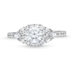 Thumbnail Image 2 of 1-5/8 CT. T.W. Certified Diamond Frame Tri-Sides Engagement Ring in 14K White Gold (I/SI2)