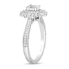 Thumbnail Image 1 of Enchanted Disney Wish 1 CT. T.W. Oval Diamond Frame Engagement Ring in 14K White Gold (I/I1)