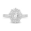 Thumbnail Image 3 of Enchanted Disney Wish 1 CT. T.W. Oval Diamond Frame Engagement Ring in 14K White Gold (I/I1)