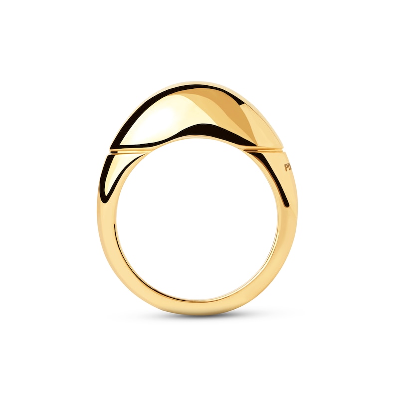 PDPAOLA™ at Zales Polished Dome Ring in Sterling Silver with 18K Gold Plate