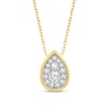 Thumbnail Image 0 of 1/4 CT. T.W. Certified Lab-Created Multi-Diamond Pear-Shaped Pendant in 14K Gold (F/SI2) - 18”