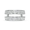 Thumbnail Image 2 of Previously Owned - 1-1/4 CT. T.W. Baguette and Round Diamond Alternating Double Row Solitaire Enhancer in 14K White Gold
