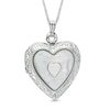 Thumbnail Image 0 of Mother-of-Pearl Heart Locket in Sterling Silver