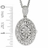 Thumbnail Image 1 of Diamond Accent Oval Vintage Locket in Sterling Silver