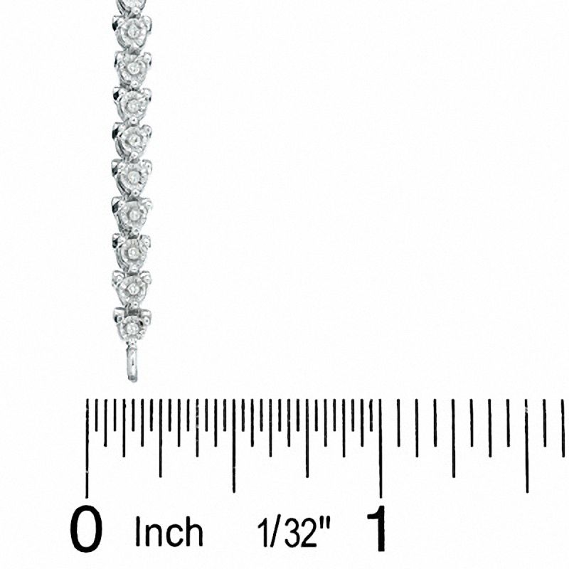 1/4 CT. T.W. Diamond Line Bracelet in Sterling Silver