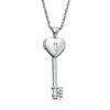Thumbnail Image 0 of Diamond Accent Heart Key Locket in Sterling Silver