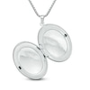 Thumbnail Image 1 of Oval Locket with Cross in Stainless Steel - 24"