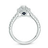Thumbnail Image 2 of Vera Wang Love Collection 3/4 CT. T.W. Oval Diamond Double Frame Engagement Ring in 14K White Gold