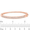 Thumbnail Image 1 of 1/2 CT. T.W. Baguette and Round Diamond Bangle in 10K Rose Gold