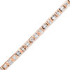Thumbnail Image 0 of 1/2 CT. T.W. Baguette and Round Diamond Tennis Bracelet in 10K Rose Gold