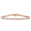 Thumbnail Image 1 of 1/2 CT. T.W. Baguette and Round Diamond Tennis Bracelet in 10K Rose Gold