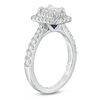 Thumbnail Image 1 of Vera Wang Love Collection 1-1/3 CT. T.W. Emerald-Cut Diamond Double Frame Engagement Ring in 14K White Gold