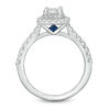 Thumbnail Image 2 of Vera Wang Love Collection 1-1/3 CT. T.W. Emerald-Cut Diamond Double Frame Engagement Ring in 14K White Gold