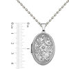 Thumbnail Image 1 of Oval Floral Locket in Sterling Silver