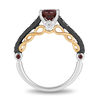 Thumbnail Image 2 of Enchanted Disney Villains Evil Queen Oval Garnet and 1/4 CT. T.W. Diamond Ring in Two-Tone Sterling Silver and 10K Gold