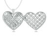 Thumbnail Image 1 of 7/8 CT. T.W. Diamond Lattice Heart Vintage-Style Locket in Sterling Silver