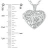 Thumbnail Image 2 of 1/10 CT. T.W. Diamond "Mom" Vintage-Style Heart Locket in Sterling Silver