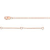 Thumbnail Image 2 of 1/20 CT. T.W. Diamond Heart Dangle Anklet in 10K Rose Gold - 10"