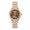 Thumbnail Image 0 of Ladies' Bulova Crystal Accent Rose-Tone Watch with Brown Dial (Model: 98L266)