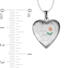 Thumbnail Image 3 of Engravable Enamel Rose Floral "I Love You" Photo Heart Locket in Sterling Silver (1-2 Images and 3 Lines)