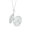 Thumbnail Image 2 of 1/10 CT. T.W. Composite Diamond Multi-Row Star Outline Locket in Sterling Silver