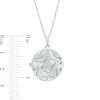 Thumbnail Image 3 of 1/10 CT. T.W. Composite Diamond Multi-Row Star Outline Locket in Sterling Silver
