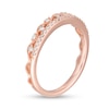 Thumbnail Image 2 of 1/5 CT. T.W. Diamond Cascading Vintage-Style Stack Band in 10K Rose Gold