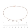 Thumbnail Image 3 of 1/10 CT. T.W. Diamond "LOVE" Charm Anklet in 10K Rose Gold - 10"
