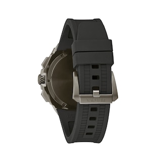 Men's Bulova Precisionist Two-Tone Chronograph Strap Watch with Black Dial  (Model: 98B358) | Zales