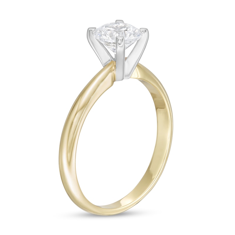 1 CT. T.W. Certified Diamond Solitaire Engagement Ring in 14K Gold (I/I2)