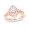 Thumbnail Image 0 of 3/4 CT. T.W. Oval Diamond Frame Vintage-Style Bridal Set in 14K Rose Gold (I/I2)