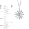 Thumbnail Image 5 of Enchanted Disney Elsa Swiss Blue Topaz and 1/6 CT. T.W. Diamond Snowflake Pendant and Earrings Set in Sterling Silver