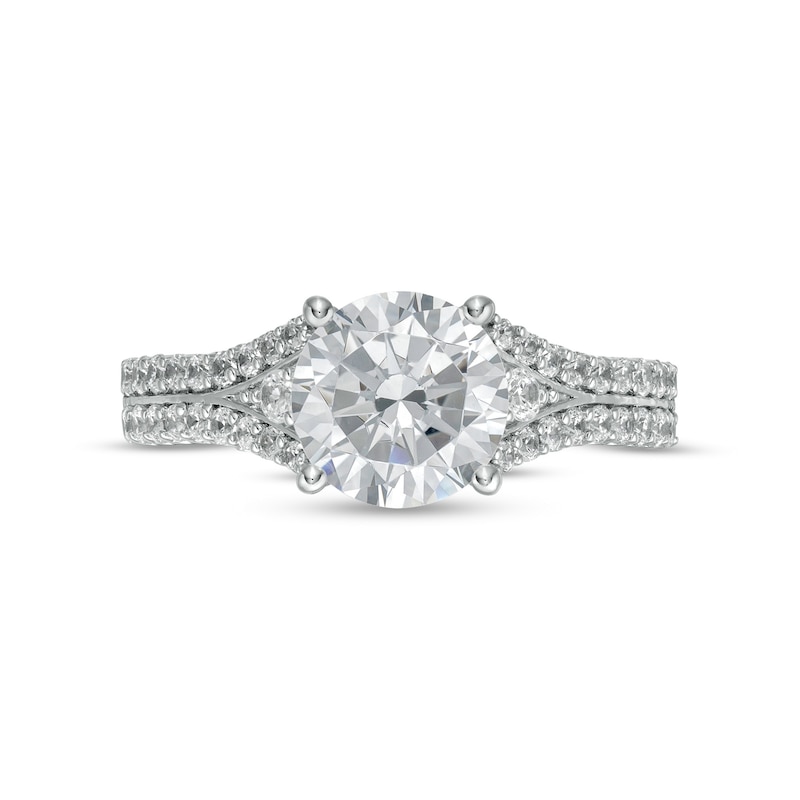 TRUE Lab-Created Diamonds by Vera Wang Love 2-1/2 CT. T.W. Split Shank Engagement Ring in 14K White Gold (F/VS2)
