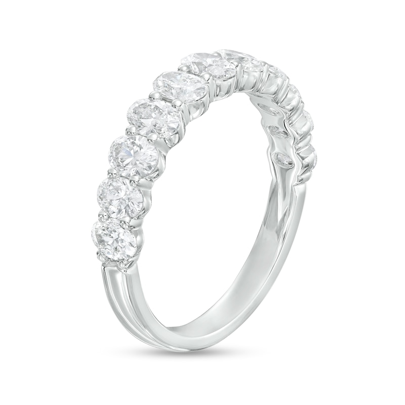 1-3/4 CT. T.W. Certified Oval Diamond Anniversary Band in 14K White Gold (I/SI2)