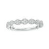 Thumbnail Image 0 of 1/6 CT. T.W. Oval-Shaped Multi-Diamond Scallop Edge Stackable Anniversary Band in 10K White Gold