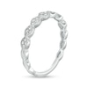 Thumbnail Image 2 of 1/6 CT. T.W. Oval-Shaped Multi-Diamond Scallop Edge Stackable Anniversary Band in 10K White Gold