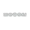 Thumbnail Image 3 of 1/6 CT. T.W. Oval-Shaped Multi-Diamond Scallop Edge Stackable Anniversary Band in 10K White Gold