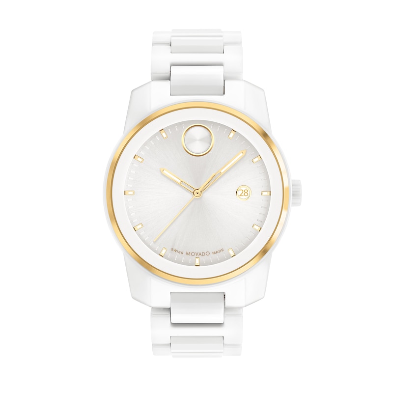 Men's Movado BOLD® Verso White Ceramic Watch with White Dial (Model: 3600900)