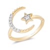 Thumbnail Image 0 of Enchanted Disney Jasmine 1/8 CT. T.W. Diamond Star and Moon Ring in 10K Gold