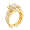 Thumbnail Image 2 of 2-1/2 CT. T.W. Quad Princess-Cut Diamond Frame Bridal Set in 14K Gold (I/I2)