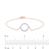 Thumbnail Image 3 of 1/10 CT. T.W. Diamond Lined Circle Bracelet in 10K Rose Gold - 7.25"